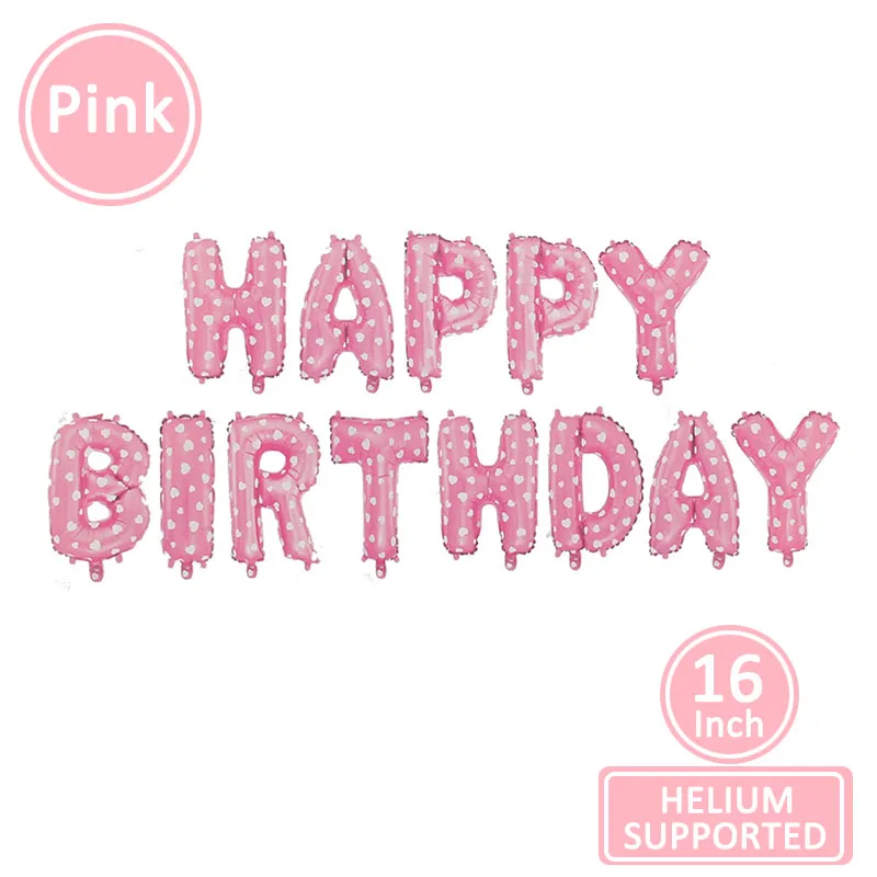 Heronsbill, 2 года, наборы шариков, 2 дня рождения, украшения для вечеринки, для мальчиков, девочек, I Am Two, бумажный баннер, принадлежности, гирлянда - Цвет: pink birthday