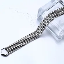Байер 316L нержавеющая сталь модный дизайн квадратный Титановый стальной браслет простой Панк мужской высокое качество ювелирные изделия LLBR-C012