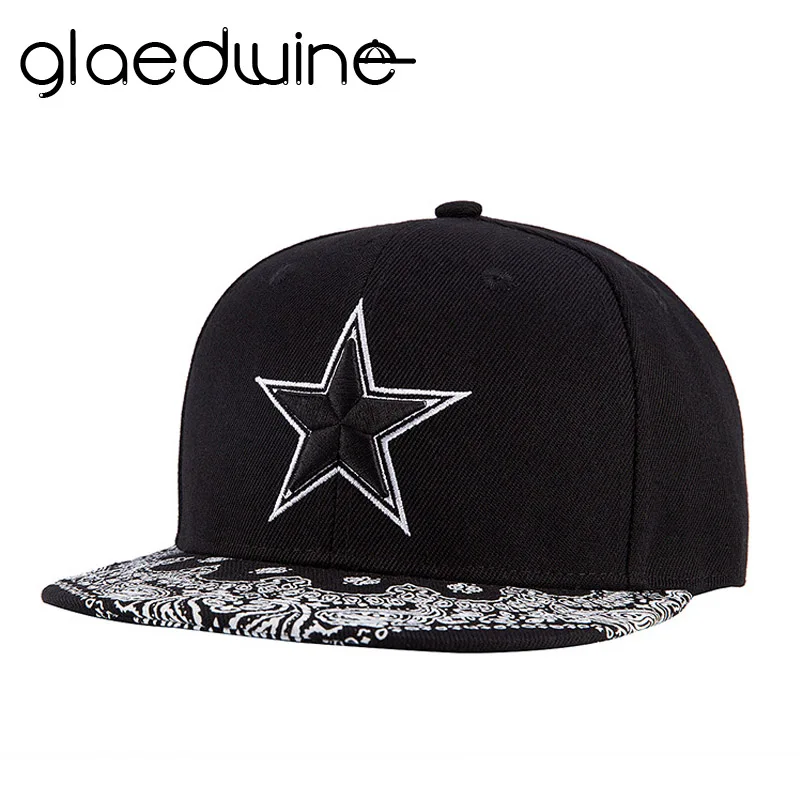 Glaedwine высокое качество Gorras Planas хип-хоп бейсболка холст вышивка печать пятиконечная звезда хип-хоп кепка бейсболка