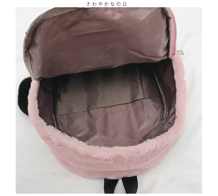 inverno macio das mulheres grande mochila de
