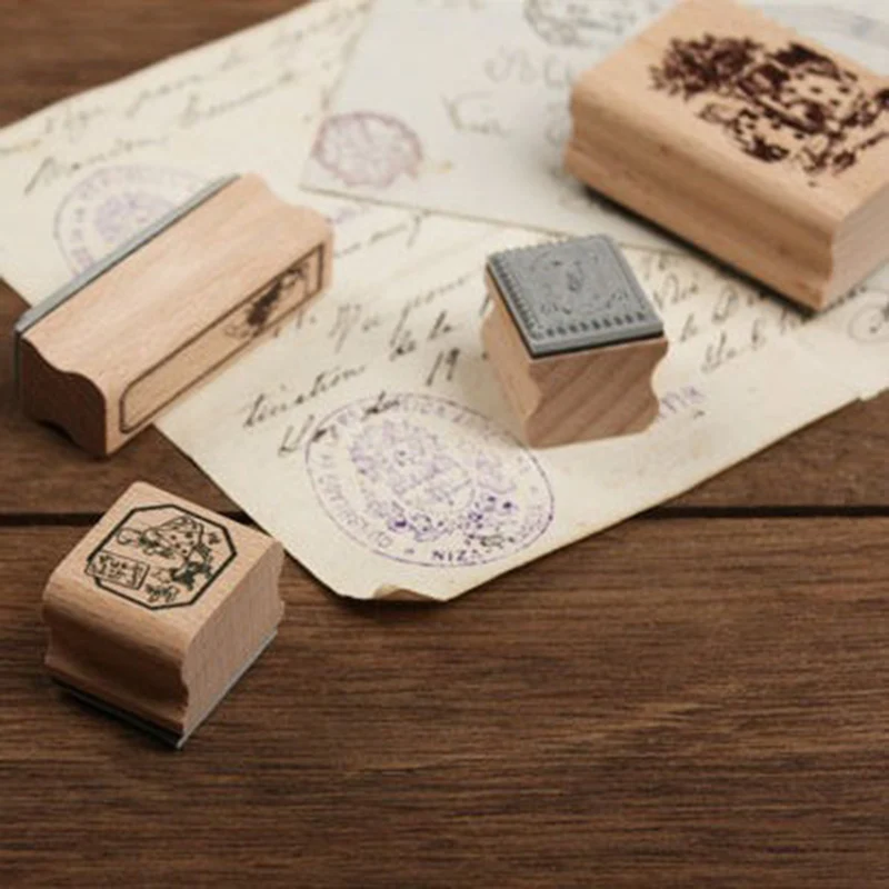 DIY старинный деревянный штамп Ретро жестяная коробка Алиса штампы с Дороти для скрапбукинга украшения дома