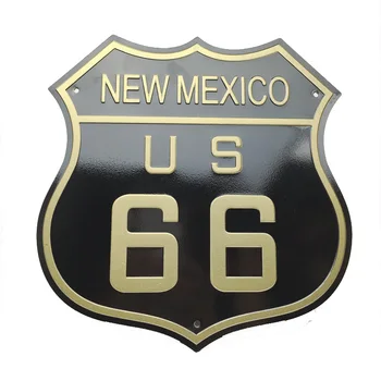 

10Inch U.S. ROUTE 66 Wall Decoration Vintage Metal License Plate Art Bar Home Restaurant Decor Metal Tin Signs J&Y Art JY-002