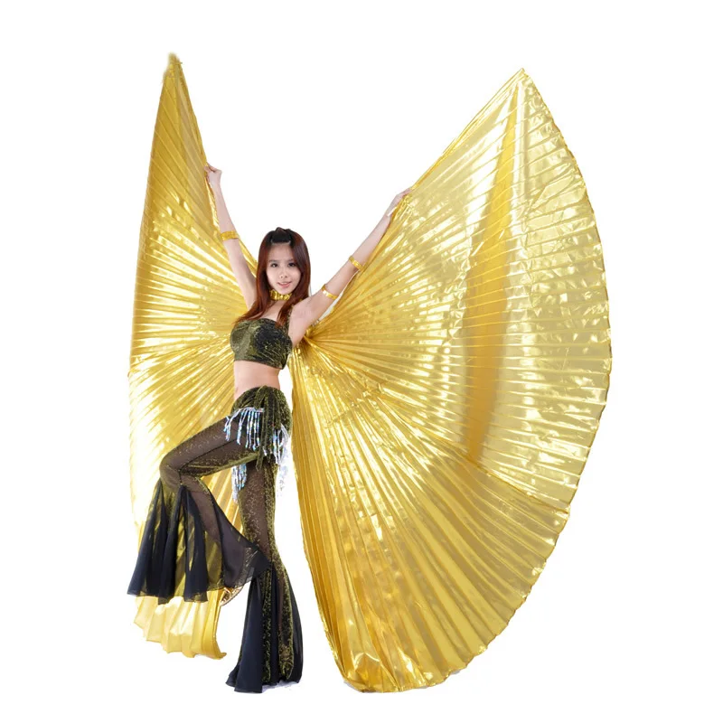2017 Egypt Isis Belly Dance Wings Dance Golden silver Wing dance women  wing Stage Performance Props Dance Accessories  (3)