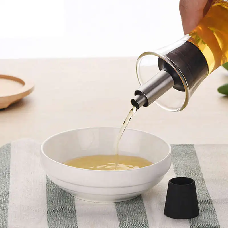 Стеклянный диспенсер оливкового масла бутылки Соусники выливной Носик Графин бутылка для масла уксуса контейнер для соуса горшок кухонные инструменты