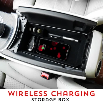 

Mobile phone wireless charging armrest box storage Sundries packing box For Mercedes Benz new C GLC Class C200 C180 GLC250 W205
