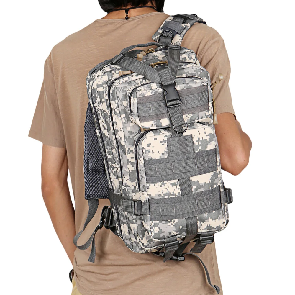 Men Military Tactical Backpack 25L 3 Day Assault Pack Army 600D Molle Bug Out Bag Trekking Camping Hiking Outdoor Small Rucksack