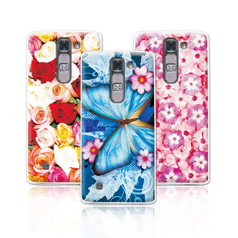 

Floral Painted Art Flower Phone Protector For LG Magna C90 H520N H502F H500F Case Cover For LG G4C G4 mini Magna+Free Stylus Pen