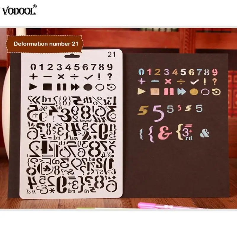 Hollow Lace Template Stencils Alphabet Number Ruler Stencil Crafts ...