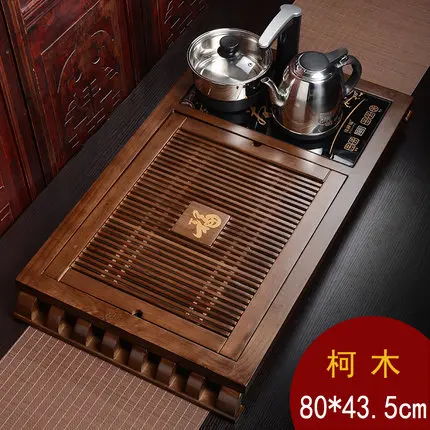 Solid wood tea tray Chinese tea Table Household tea set automatic water