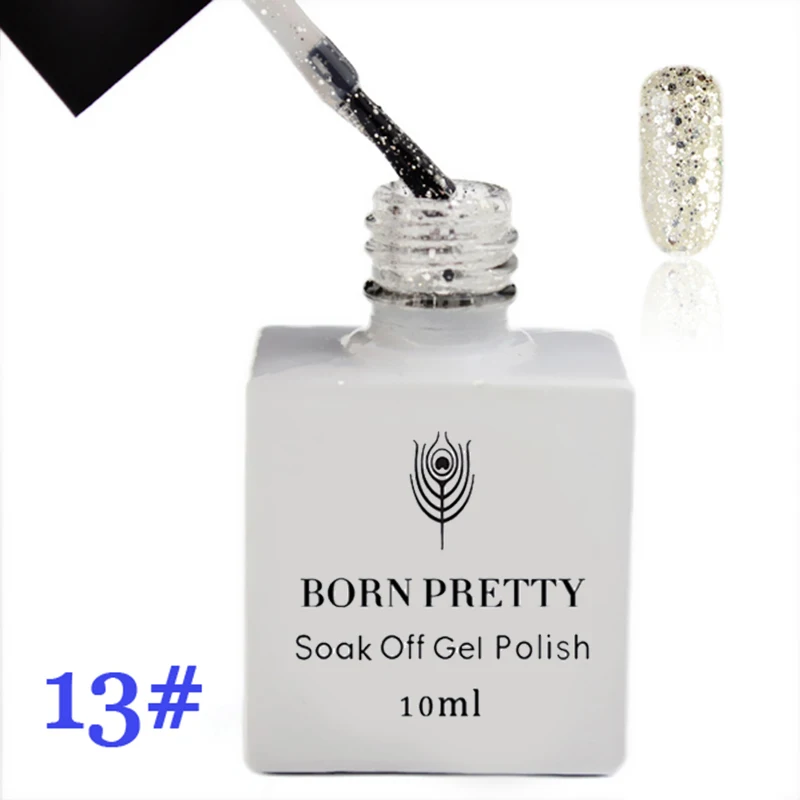 Born Pretty 6 мл/10 мл клей для ногтей Гель-лак 1 бутылка серия замачиваемый блестящий гель УФ-лак для маникюра УФ-гель для дизайна ногтей