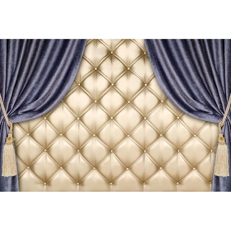 

baroque bed headboard tufted bed photography backdrop thin vinyl photo studio background wallpaper F-2516