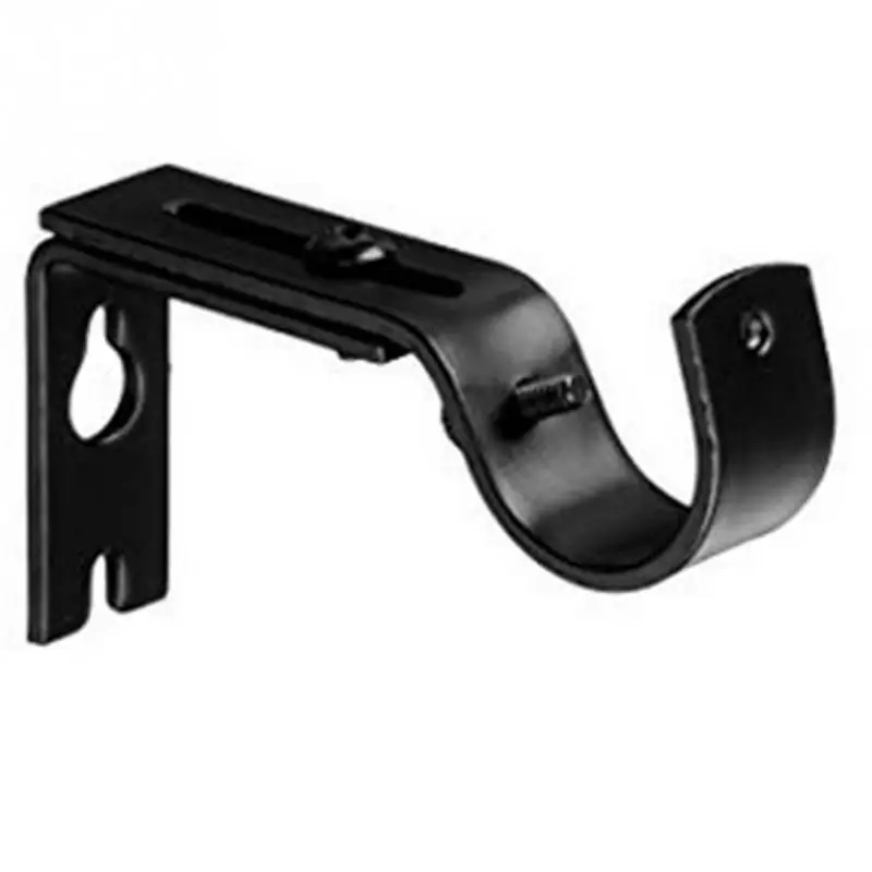 3pcs Set Adjustable Metal Curtain Rod Wall Brackets With Screw