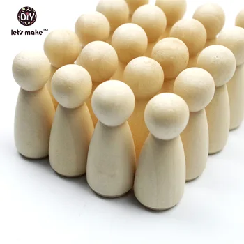 

Let's make 100pc/lot girls Peg Dolls 1.35" Solid Hardwood Natural Unfinished Turnings-Ready for Paint or Stain- Wooden People