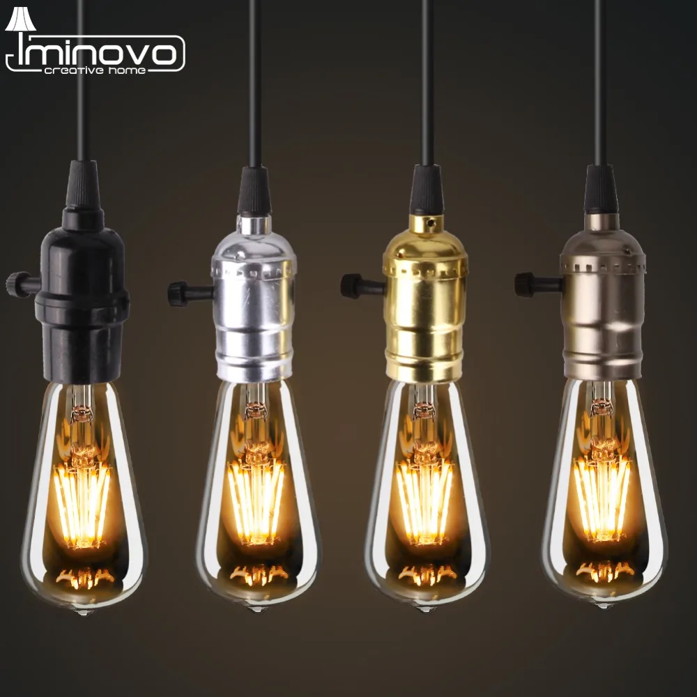 

Iminovo E27 Lamp holder Pendant Lights American Country Style Decoration Lamp for Living Room/Hotel Hall/Hotel Room DIY