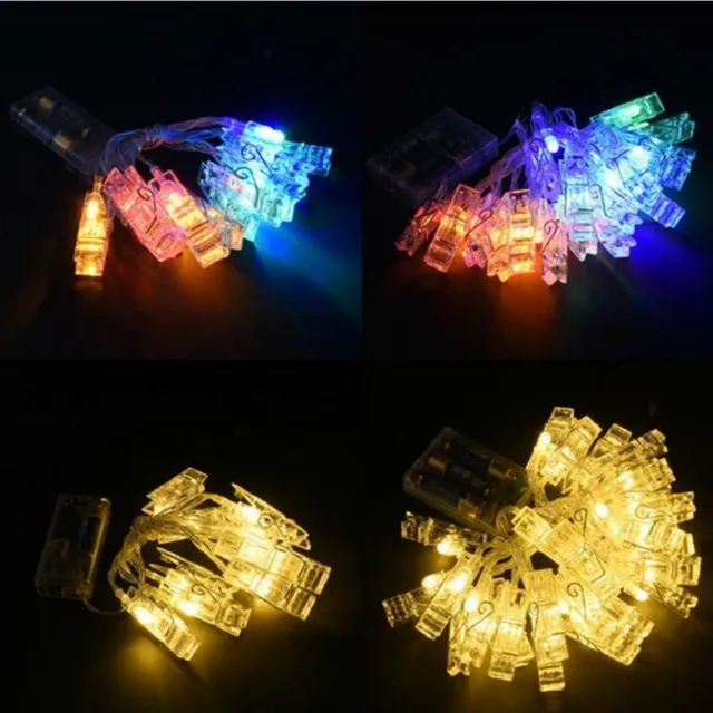 2M 3M 4M LED Garland Card Photo Clip String Lights for New Year Christmas Festival Party Wedding Lamp Home Decoration led light