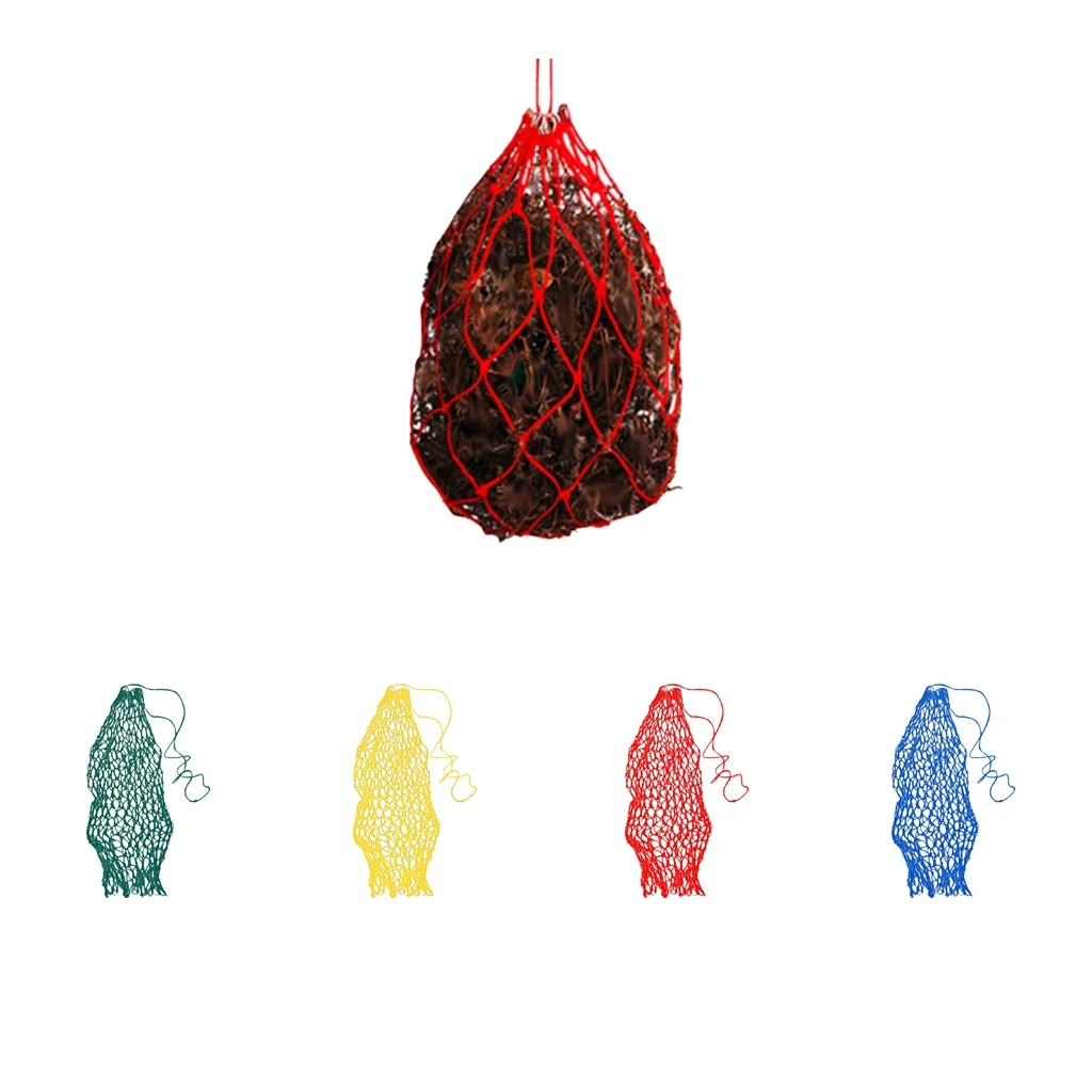Horse Slow Feed Hay Net Bag Braided Nylon Horse Haylage Mesh Feeder