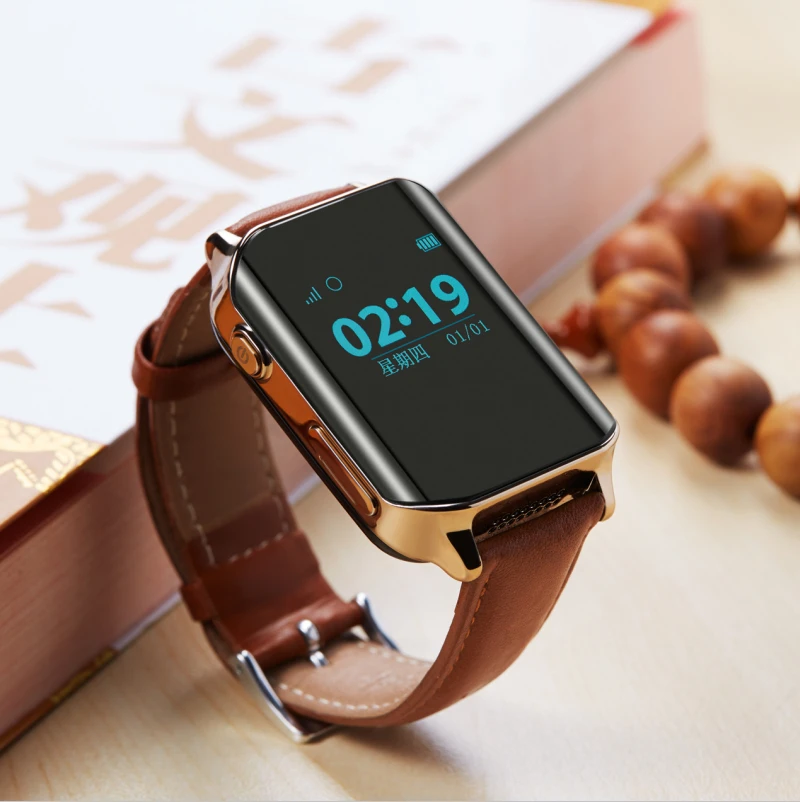 

Leather Strap SmartWatch GPS Tracker Smart GPS Watch Locator For Elder locating Heart Rate Monitor Wristwatch Support SIM Card