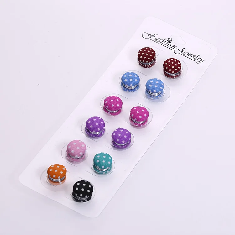 

new brand women geometric magnet brooches candy color muslim shawl scarf hijab pins clip accessories mujer broche 48pcs/lot