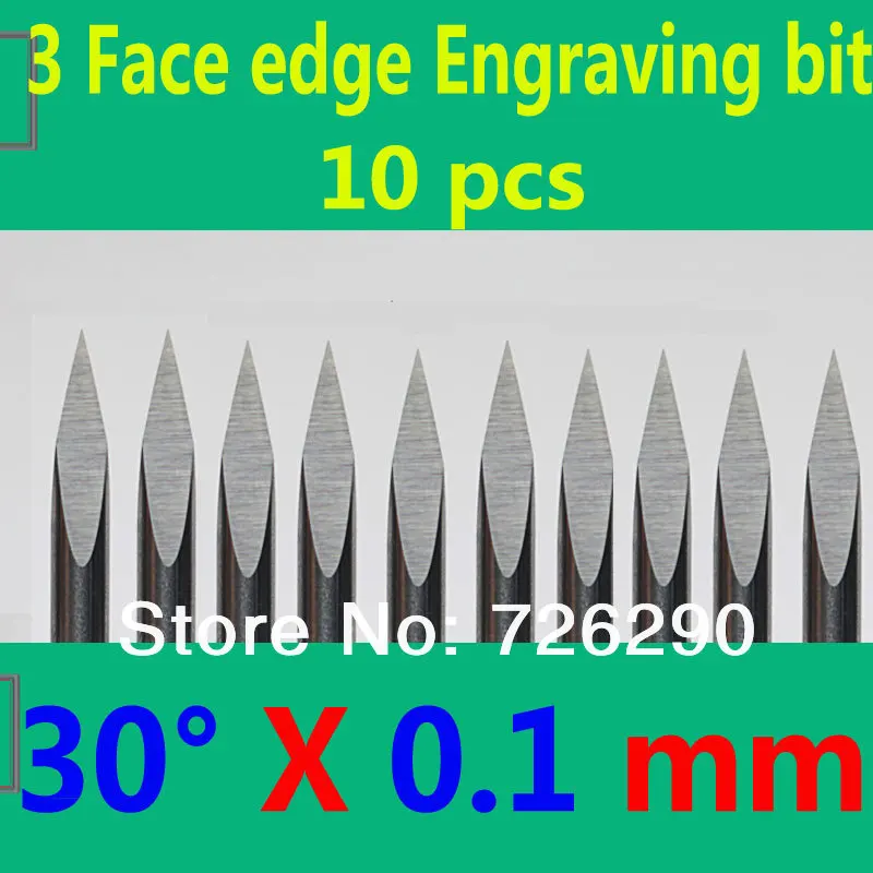 45angle 0 1mm tip sharp three edge cnc router carving tool engraving 