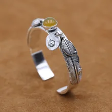 S925 Стерлинговое Серебряные ювелирные изделия ножные браслеты с корейской популярной Для мужчин и Для женщин Серебряный перо мозаика халцедон индивидуальный браслет