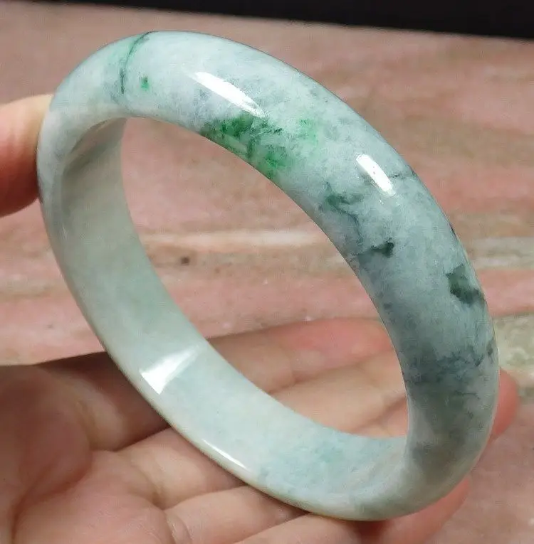 

Certified Green 100% Natural A stone stoneite Bangle Bracelet 60mm 419867