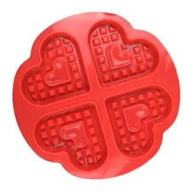 4 сетки случайный Вафля в форме сердечка плесень кухонные силиконовые вафли форма для выпечки торта Форма для вафель лоток maquina de waffle# LR3