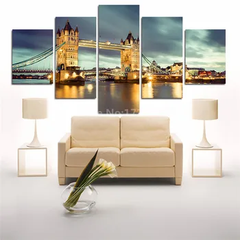 

2017 New Unframed 5 Pieces Canvars Prints Architectural Cuadros Decoracion Home Decor Painting On The Wall In Cheap Price