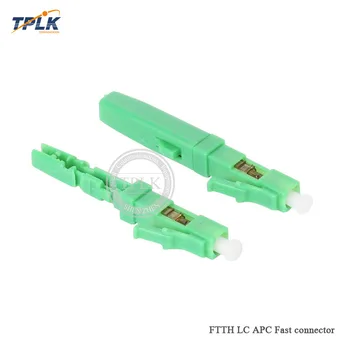 

20pcs/lot FTTH LC APC Fast connector LC APC Field Fast Assembly Connector support 0.9mm Indoor Cable and FTTH Flat Cable
