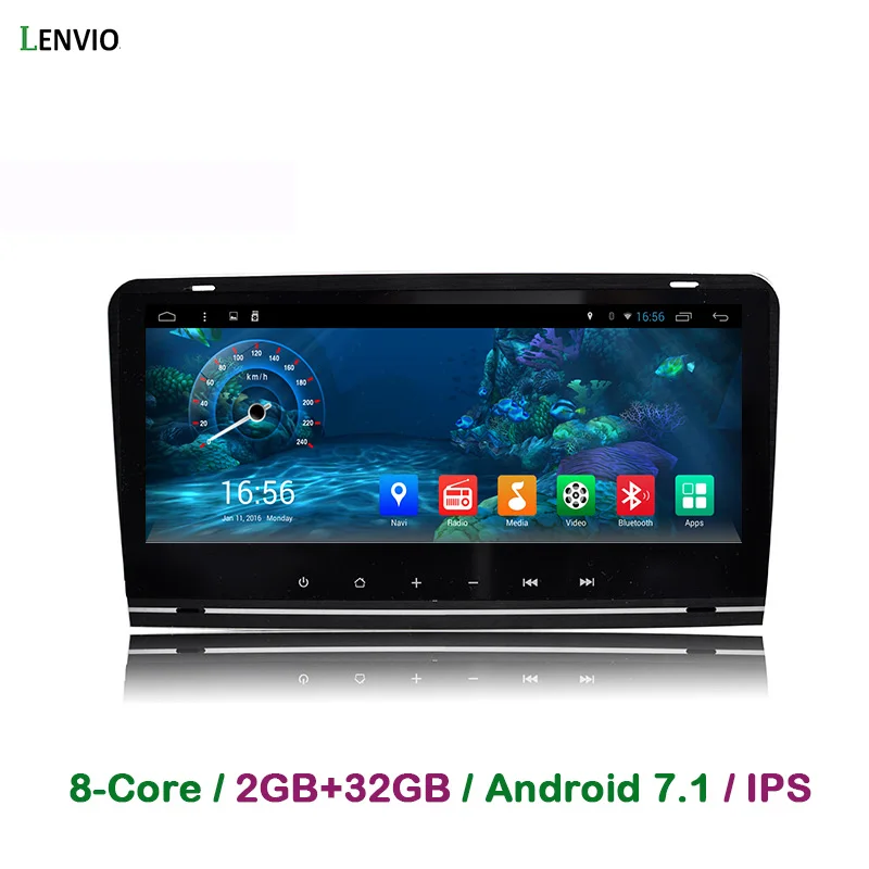 Автомобильный DVD-плеер Lenvio ОЗУ 2 ГБ + 32 Восьмиядерный процессор Android 7 1 GPS-навигация