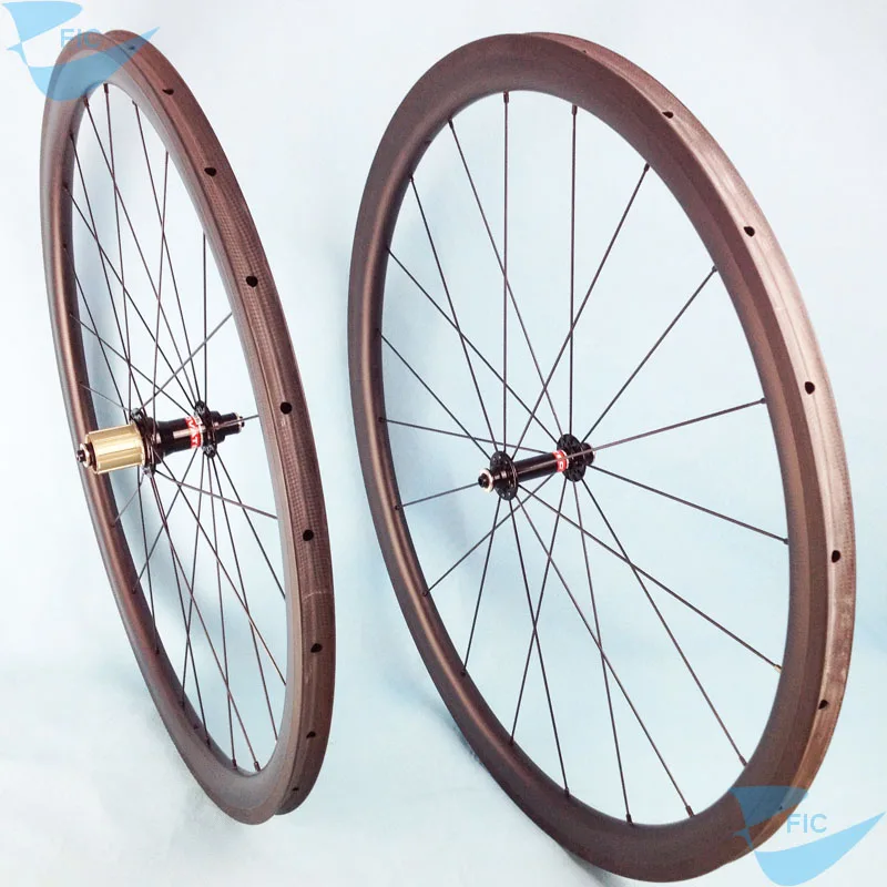 FIC carbon 25mm wide U shape 38mm tubular wheel 3k basalt brake rim