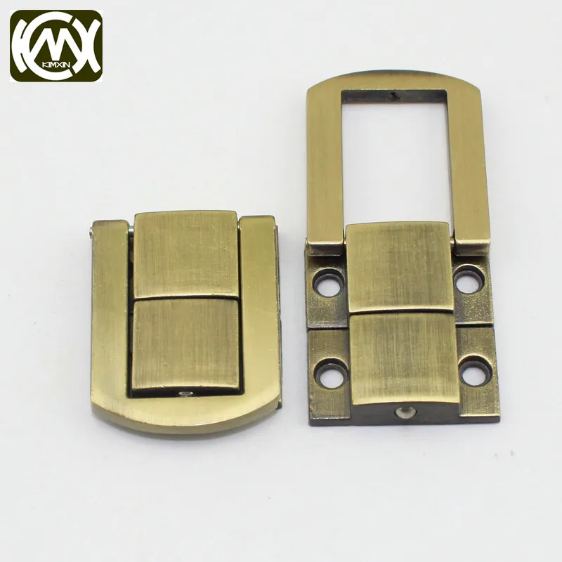 KIMXIN Brush antique lock Jewel box lock 10 pieces / lot Equipped with screw W-001 25*32mm jewelry box hardware
