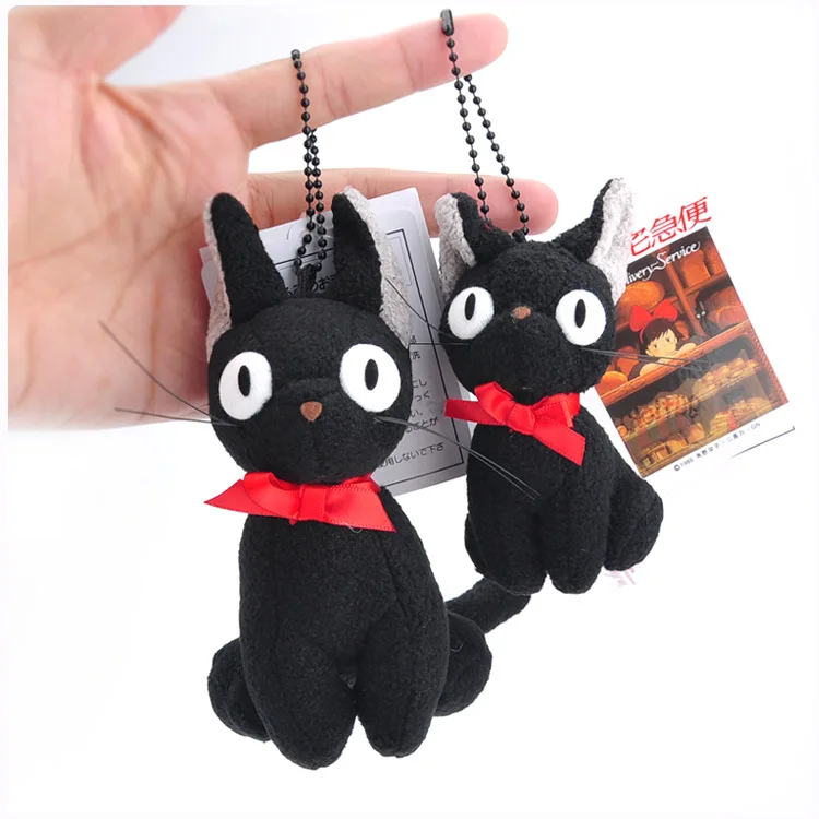 4 Размеры аниме Кики услуги черный JiJi Kawaii милые Softdoll мягкие плюшевая игрушка брелок сумка Рождество подвеска на рюкзак куклы