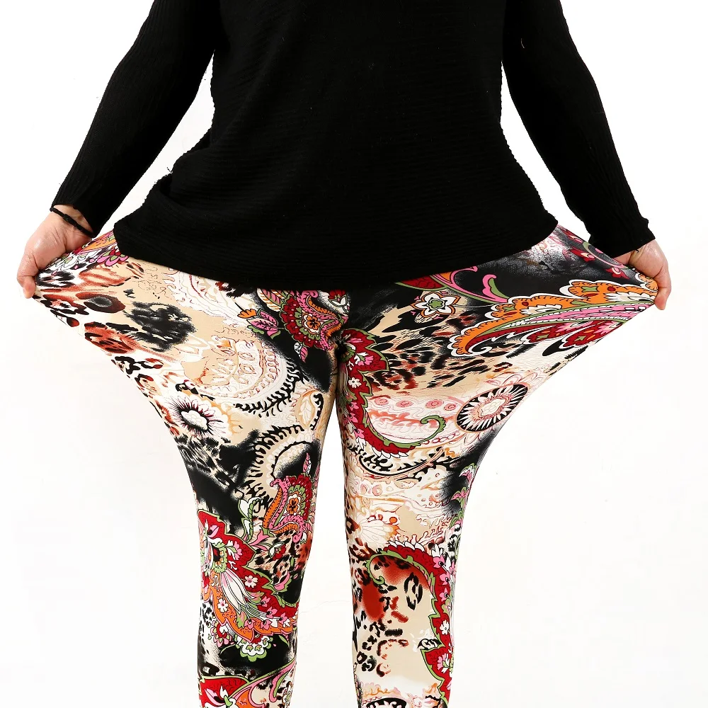 womens bottoms high elastic pant capris comfortable leggings the european and american style popular print free shipping