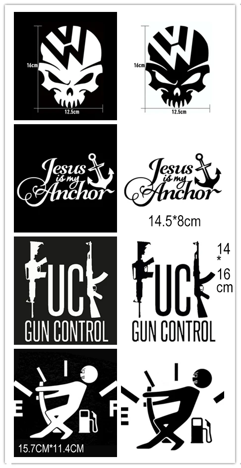 17 Different Style Funny Car Sticker Pull Fuel Tank Pointer To Full Hellaflush Reflective Vinyl Car Sticker Decal Wholesale-3