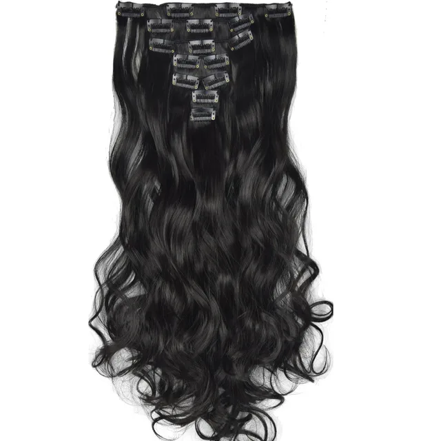 Best Offers TOPREETY Heat Resistant B5 Synthetic Hair Fiber 130gr 20" 50cm Wavy Clip in Hair Extensions 7pcs/set Full head Best Offers TOPREETY Heat Resistant B5 Synthetic Hair Fiber 130gr 20" 50cm Wavy Clip in Hair Extensions 7pcs/set Full head