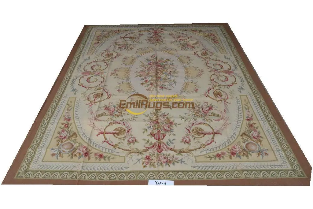 embroidery carpet luxury rug aubusson rug handmade woolen carpets