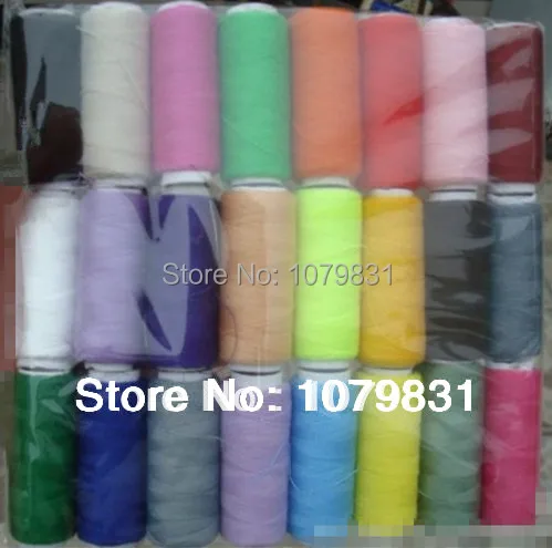 

High quality sewing thread made in China 200yards/color 24 colors/set polyester thread