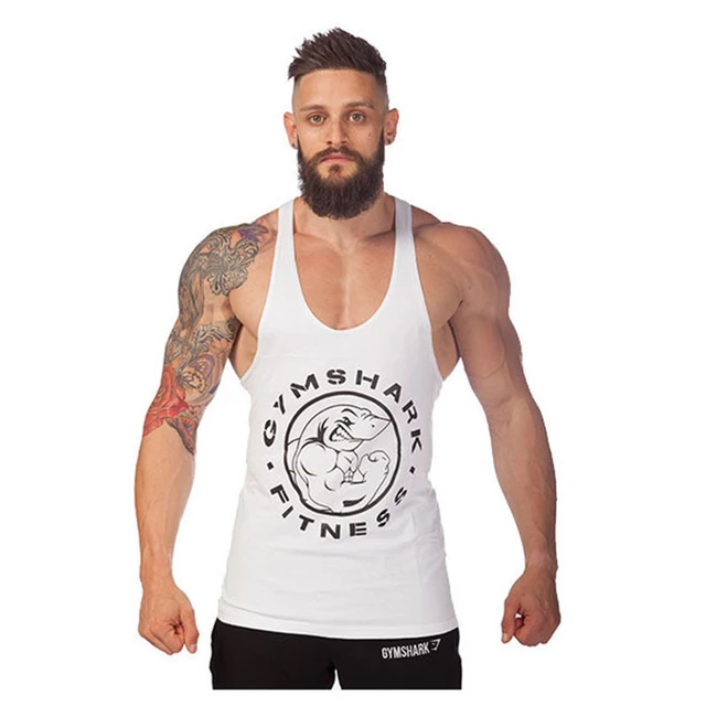 Gymshark cotton gym chaleco Bodybuilding clothing men Fitness