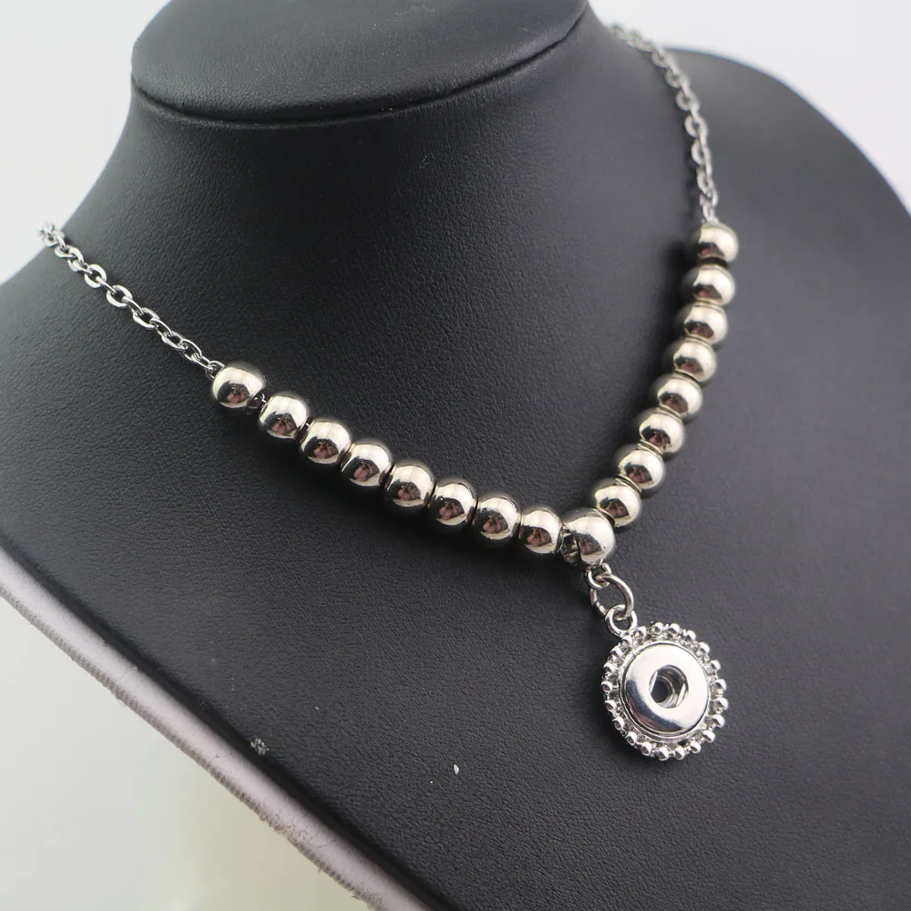 12PCS Fashion DIY Diy Snap Jewelry Vintage Round Beads Snaps Button Pendant Necklace 50cm Link Chain Fit 12mm Buttons | Украшения и