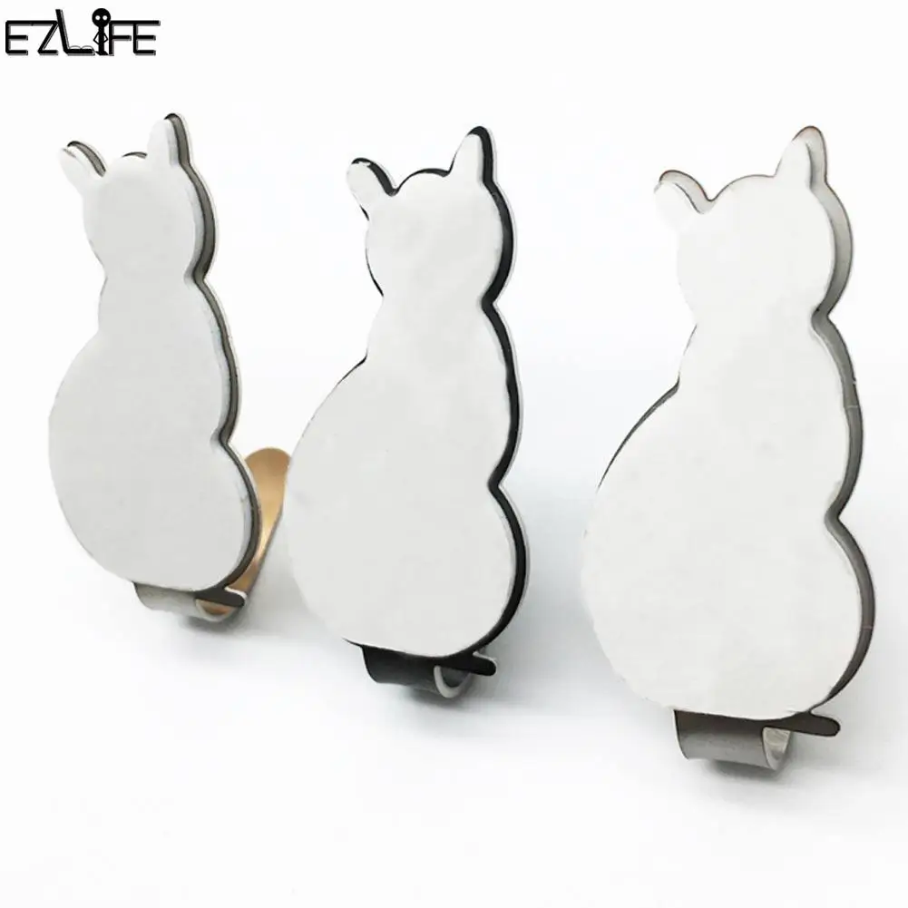 

2 Pcs Cute Stainless Steel Cat Tail Dog Hooks Kitchen Wall Door Hooks Key Hanger Racks Fridge Bathroom Door Decor BXT0214