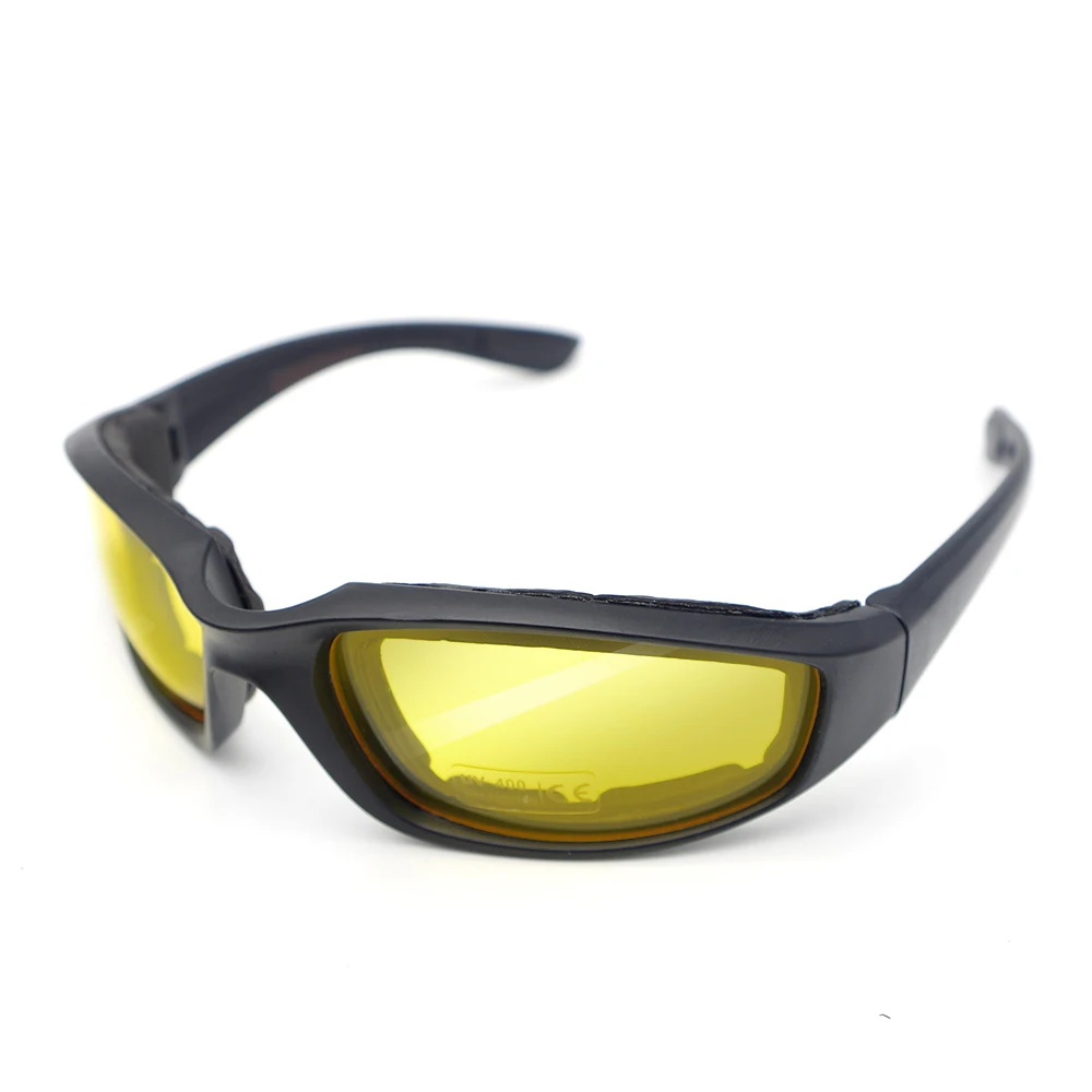 Армейские очки Буря пустыни 4 линзы Спорт на открытом воздухе Охота Солнцезащитные очки против УФ-лучей типа А и B X7 поляризованные военные игры мотоцикл Glasse