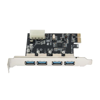 

5Gbps 4 Port USB 3.0 PCI Express Computer Host Controller PCI-E 1X to 4 USB3.0 Riser Card Adapter For Desktop Motherboard