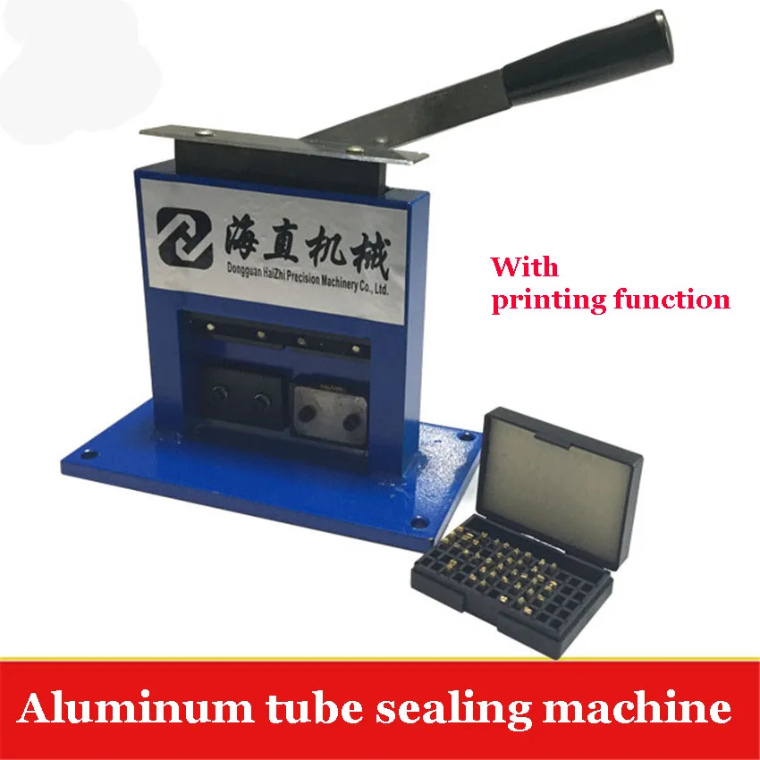 

2PC Aluminum tube sealing machine teeth paste tube sealer aluminum stamping sealer with expiration codes, manual sealer