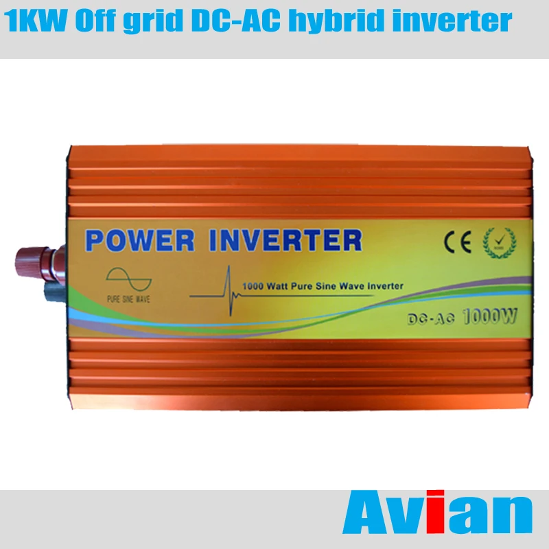 

1000W Pure Sine Wave DC to AC hybrid all in one Inverter 12/24 to 110/120/220/230/240V mains power battery auto switch