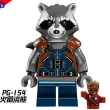 Haogaole, 50 шт в наборе, pg154 «стражи Галактики енота Звездный Лорд Питер Квилл Туманность Mantis glenmora Hugo Drax строительные блоки игрушки