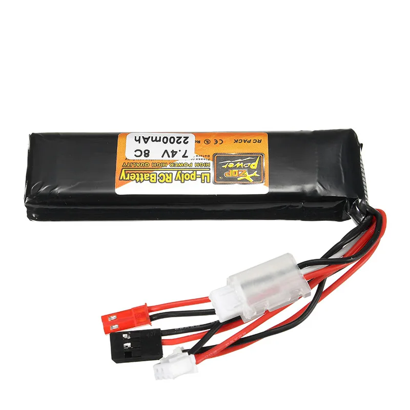 ZOP Power 7 4 V 2200mAh 8C 2S Lipo Battery JR JST FUBEBA Plug для телефона аксессуары|2s lipo battery|7.4v 2200mahzop power |