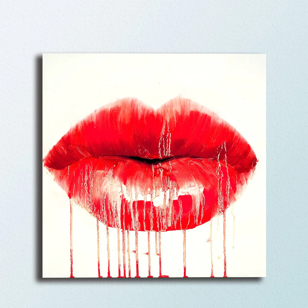 Fashion sara pope lips Oil Painting Wall Art Picture Paiting ...