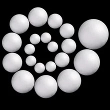 Espuma de poliestireno extruido para modelado, bolas blancas artesanales para decoración de Navidad, suministros de fiesta de boda, 10/20/30X 20-80mm