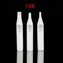 50 шт круглый размер 18 одноразовые белые короткие татуировки наконечник трубки сопло поставка-18RT