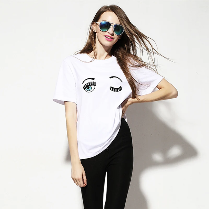 Plus Size XS 4XL Cotton Women's T shirt 2018 Summer New Fashion Star